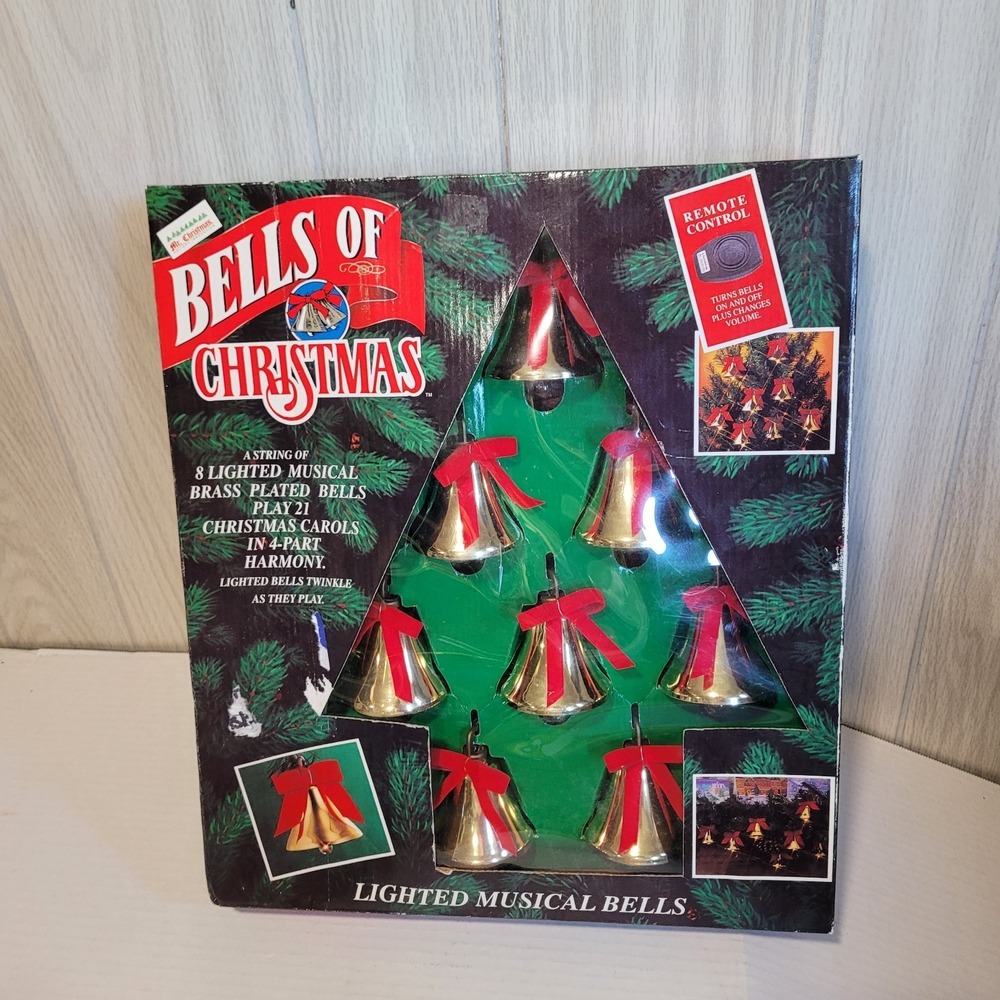 MR. CHRISTMAS 10 BRASS BELLS OF CHRISTMAS LIGHT UP PLAYS 21  MUSICAL MUSIC SONGS